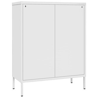 Ladekast 80x35x101,5 cm staal wit 5