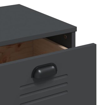 Ladekastje VIKEN bewerkt hout antracietgrijs 9