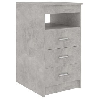 Ladekast 40x50x76 cm bewerkt hout betongrijs 2