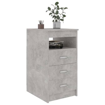 Ladekast 40x50x76 cm bewerkt hout betongrijs 3