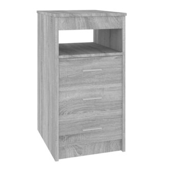 Ladekast 40x50x76 cm bewerkt hout grijs sonoma eikenkleurig 2