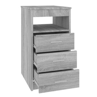Ladekast 40x50x76 cm bewerkt hout grijs sonoma eikenkleurig 6