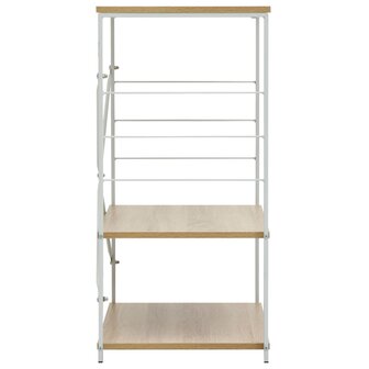 Magnetronkast 60x39,6x79,5 cm bewerkt hout wit en eikenkleurig 4