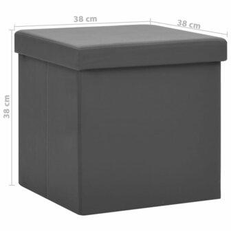 Opbergkruk inklapbaar PVC grijs 8
