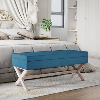 Opbergkruk 110x45x49 cm fluweel blauw 1
