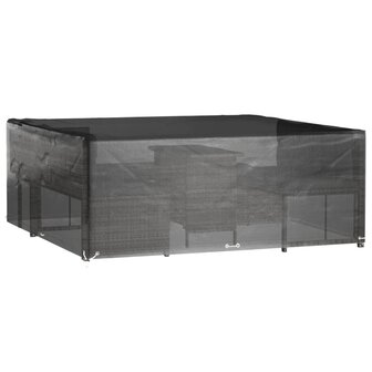 Tuinmeubelhoezen 2 st 16 oogjes vierkant 250x250x90 cm 10