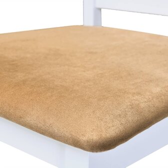 Bartafel en 4 barstoelen set hout wit 7