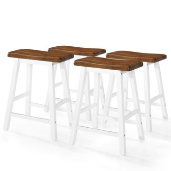 Bartafel- en krukkenset massief hout 5-delig  6