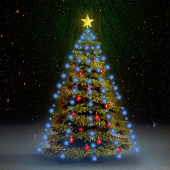 Kerstboomverlichting met 210 LED&amp;apos;s blauw net 210 cm 1