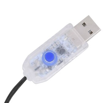 Kerstboomverlichting met 210 LED&amp;apos;s blauw net 210 cm 6
