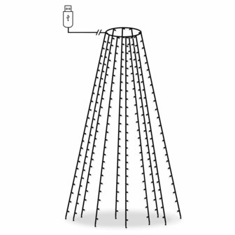 Kerstboomverlichting met 250 LED&amp;apos;s net 250 cm 5