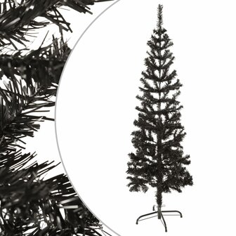 Kerstboom smal 150 cm zwart 1