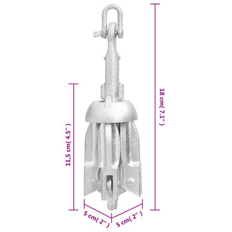 Anker inklapbaar 0,7 kg smeedijzer zilver 7