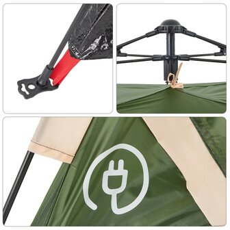 Tent 2-persoons snelontgrendeling groen 12