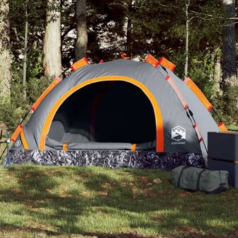 Tent 2-persoons snelontgrendeling grijs 1