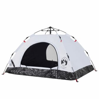 Tent 2-persoons snelontgrendeling verduisterende stof wit 5