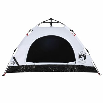 Tent 2-persoons snelontgrendeling verduisterende stof wit 6