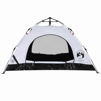 Tent 2-persoons snelontgrendeling verduisterende stof wit 8