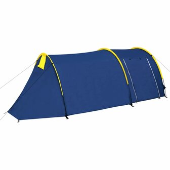 Tent 6-persoons marineblauw/geel 1
