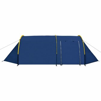Tent 6-persoons marineblauw/geel 2