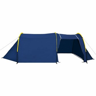 Tent 6-persoons marineblauw/geel 3