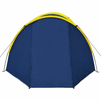 Tent 6-persoons marineblauw/geel 4