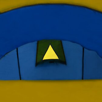 Tent 6-persoons marineblauw/geel 5
