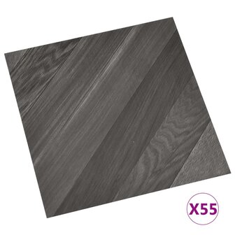Vloerplanken zelfklevend 55 st 5,11 m&sup2; PVC gestreept grijs 2