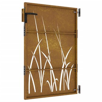 Poort 85x125 cm grasontwerp cortenstaal 6