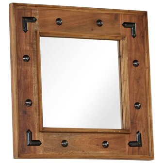 Spiegel 50x50 cm massief acaciahout 2