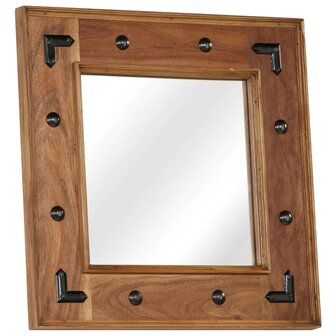 Spiegel 50x50 cm massief acaciahout 7