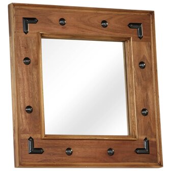 Spiegel 50x50 cm massief acaciahout 8