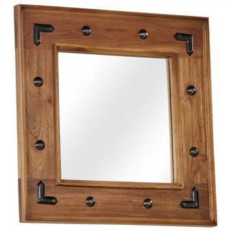 Spiegel 50x50 cm massief acaciahout 10