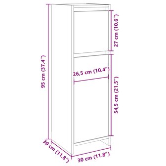 Badkamerkast 30x30x95 cm spaanplaat sonoma eikenkleurig 10