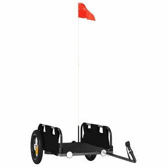 Fietstrailer oxford stof en ijzer zwart 2