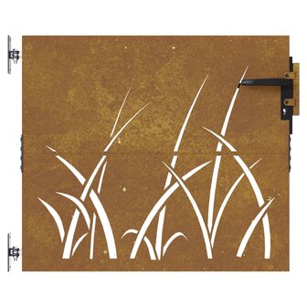 Poort 85x100 cm grasontwerp cortenstaal 4