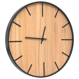 Wandklok &Oslash;39 cm ijzer en bewerkt hout bruin 3