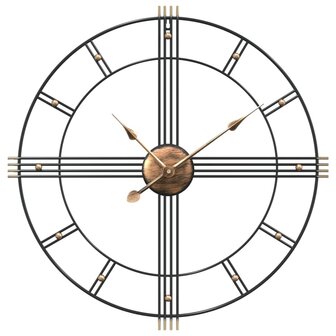 Wandklok &Oslash;60 cm ijzer zwart 2