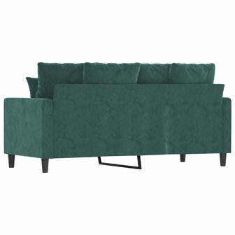 Tweezitsbank 140 cm fluweel donkergroen 5