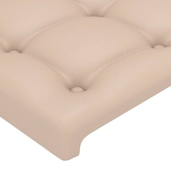 Hoofdborden 2 st 90x5x78/88 cm kunstleer cappuccinokleurig 4