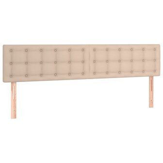 Hoofdborden 2 st 90x5x78/88 cm kunstleer cappuccinokleurig 2