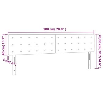 Hoofdborden 2 st 90x5x78/88 cm kunstleer cappuccinokleurig 8