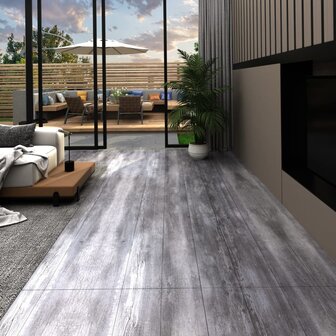 Vloerplanken zelfklevend 5,21 m&sup2; 2 mm PVC mat houtgrijs 1