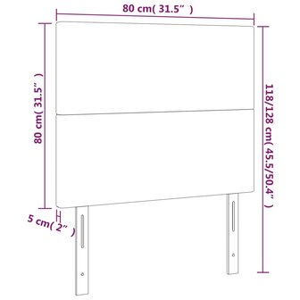 Hoofdborden 2 st 80x5x78/88 cm kunstleer cappuccinokleurig 8