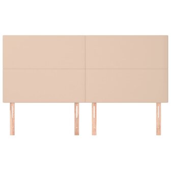 Hoofdborden 4 st 80x5x78/88 cm kunstleer cappuccinokleurig 3