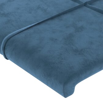 Hoofdborden 4 st 80x5x78/88 cm fluweel donkerblauw 4