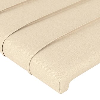 Hoofdborden 4 st 80x5x78/88 cm stof cr&egrave;mekleurig 4