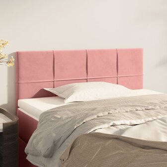 Hoofdbord 90x5x78/88 cm fluweel roze 1