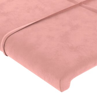 Hoofdbord 90x5x78/88 cm fluweel roze 4