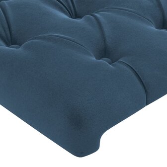 Hoofdborden 2 st 80x7x78/88 cm fluweel donkerblauw 4
